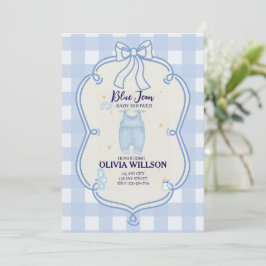 Blue Jean baby Denim Country western baby shower Kaart