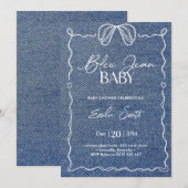 Blue Jean Baby Denim Shower  Kaart (Voorkant / Achterkant)