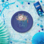 Blue Jean Baby Denim Shower Papieren Bordje (Feest)