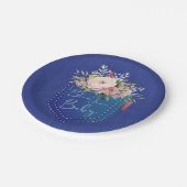 Blue Jean Baby Denim Shower Papieren Bordje (Gekanteld)