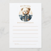 Blue Jean Baby Denim Teddy Advieskaart (Voorkant)