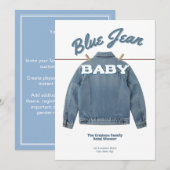 Blue Jean Baby - Douche Uitnodiging op maat (Voorkant / Achterkant)