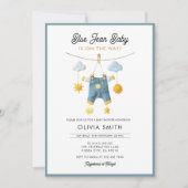 Blue Jean Baby Is On The Way Baby Shower Kaart (Voorkant)