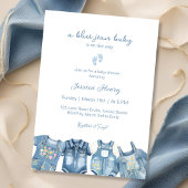 Blue Jean Baby is onderweg naar Baby shower Kaart