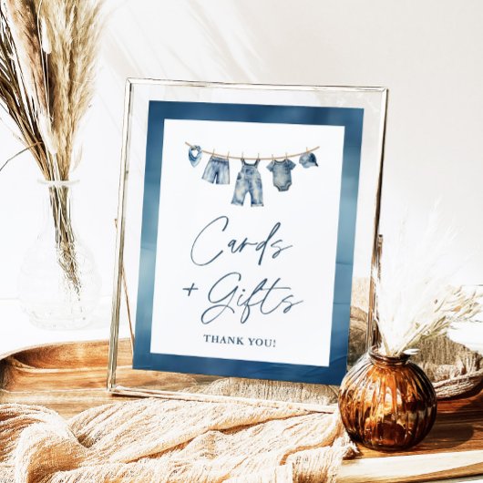 Blue Jean Baby Kaarten & Geschenken Teken Poster