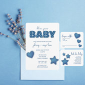 Blue Jean Baby | Modern Baby shower | lappendeken Kaart