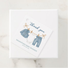 Blue Jean Baby op weg naar Baby shower Bedankjes Labels