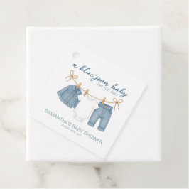 Blue Jean Baby op weg naar Baby shower Bedankjes Labels