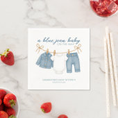 Blue Jean Baby op weg naar Baby shower Servet (Insitu)