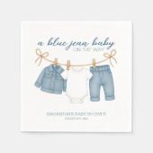 Blue Jean Baby op weg naar Baby shower Servet (Voorkant)