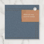 Blue Jean Baby Rustic Denim Baby shower Bedankjes Labels (Achterkant)