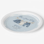 Blue Jean Baby shower Baby Outfit Papieren Bordje (Gekanteld)