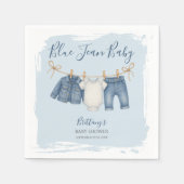 Blue Jean Baby shower Baby Outfit Servet (Voorkant)
