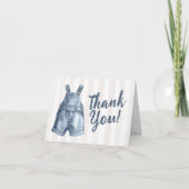 Blue Jean Baby Shower Blank Thank You Card Bedankkaart (Voorkant)