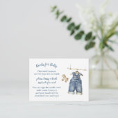Blue Jean Baby Shower Books for Baby Card Informatiekaartje (Staand voorkant)