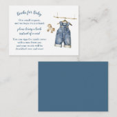 Blue Jean Baby Shower Books for Baby Card Informatiekaartje (Voorkant / Achterkant)