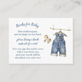 Blue Jean Baby Shower Books for Baby Card Informatiekaartje (Voorkant)