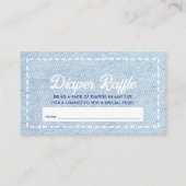 Blue Jean Baby Shower Boy Diaper Raffle Ticket Informatiekaartje (Voorkant)