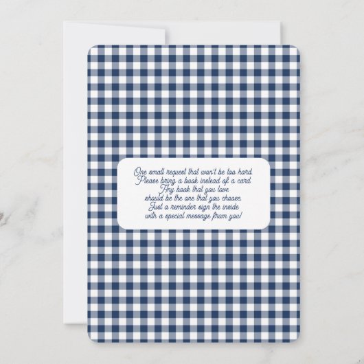 Blue Jean Baby shower Boy Kaart (Achterkant)