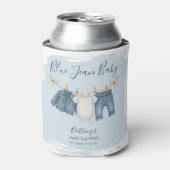 Blue Jean Baby shower Denim Baby Blikjeskoeler (Blikje Voorkant)