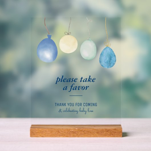 Blue Jean Baby shower | Denim Favors Party Acryl Bord (Neutraal)