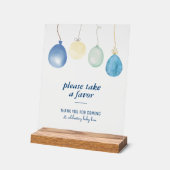 Blue Jean Baby shower | Denim Favors Party Acryl Bord (Hoek)