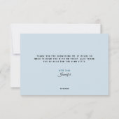 Blue Jean Baby Shower - Denim Theme Bedankkaart (Achterkant)