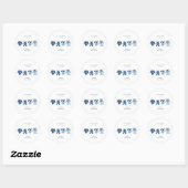 Blue Jean Baby Shower - Denim Theme Ronde Sticker (Vel)