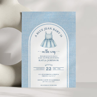 Blue Jean Baby Shower Elegant Arch Girl Kaart