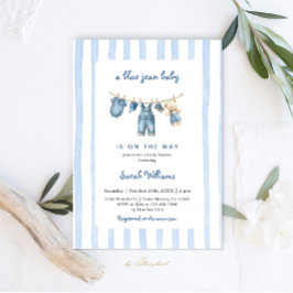 Blue Jean Baby shower Kaart