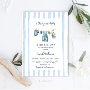 Blue Jean Baby shower Kaart