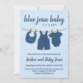 Blue Jean Baby shower Kaart (Voorkant)