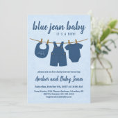 Blue Jean Baby shower Kaart (Staand voorkant)