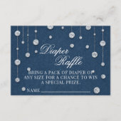 Blue Jean Baby shower Luierkrabbel Informatiekaartje (Voorkant)