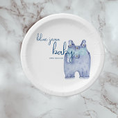 Blue Jean Baby shower servies | Denim Overalls Papieren Bordje