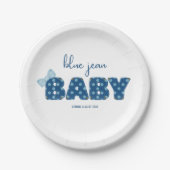 Blue Jean Baby shower servies | denimparty Papieren Bordje (Voorkant)