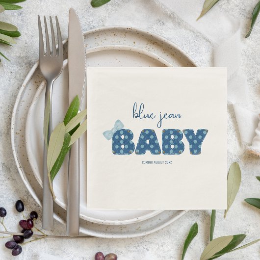 Blue Jean Baby shower servies | denimparty Servet