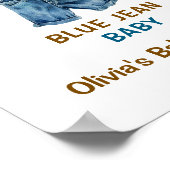 Blue Jean Baby shower welkomstbord Poster (Hoek)