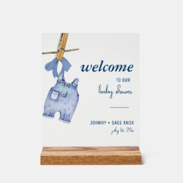 Blue Jean Baby | Welkom bij Baby shower Tafelblad Acryl Bord