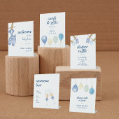 Blue Jean Baby | Welkom bij Baby shower Tafelblad Reclamebord Met Voetstuk