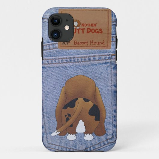 Blue Jean Basset Hound Butt Case-Mate iPhone Case (Achterkant)