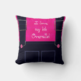 Blue Jean Bib Overalls PILLOW Kussen