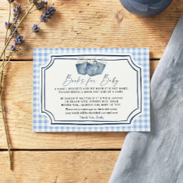 Blue Jean Books for Baby Card  Informatiekaartje