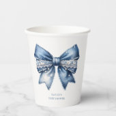 Blue Jean Bow-Baby shower Papieren Bekers (Voorkant)