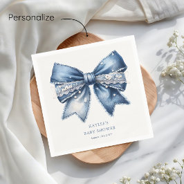 Blue Jean Bow-Baby shower Servet