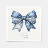 Blue Jean Bow-Baby shower Servet (Voorkant)