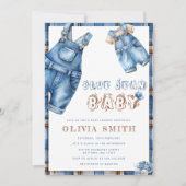 Blue Jean Boy Baby shower Kaart (Voorkant)