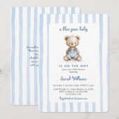 Blue Jean Boy Baby Shower Kaart (Voorkant / Achterkant)