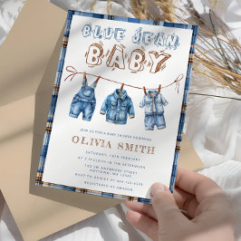 Blue Jean Boy Baby shower Kaart