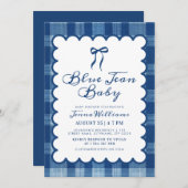 Blue Jean Boy Baby Shower  Kaart (Voorkant / Achterkant)